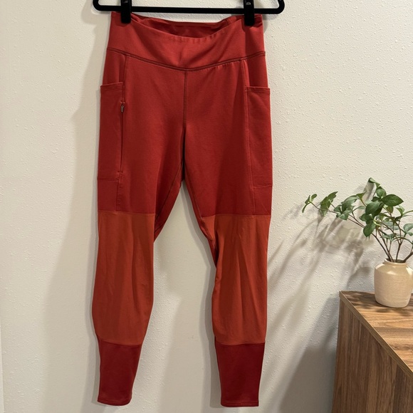 Patagonia Pants - Patagonia Women's Medium Red Orange Pack Out Hike Tights Gorpcore Outdoor